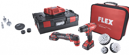 Полировальная машина FLEX PXE 80 10.8-EC/2.5 Set+ DD 2G 10.8-LD 513547
