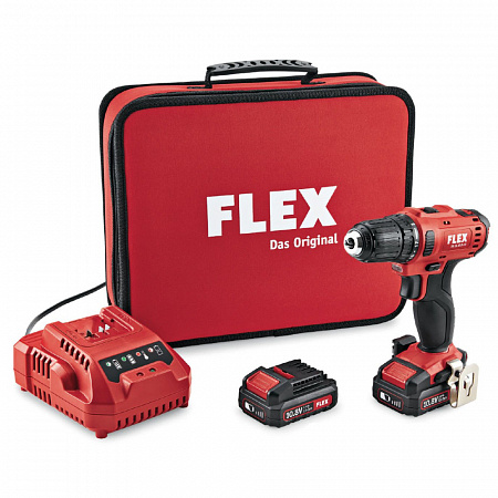 Аккумуляторный шуруповерт FLEX DD 2G 10.8-LD/2.5 SET PROMO 450561
